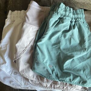 Lululemon bundle Athletica Women's Athletic Shorts - White, Teal and Beige